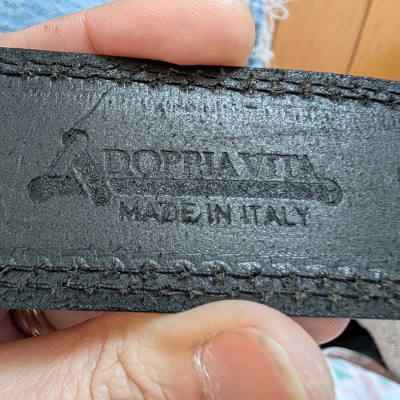 Vtg Doppia Vita Leather Belt - Picture 5 of 6